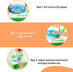 Kids Phonograph Toddler Record Player， with 96 Learning Cards, Early Education Machine Record Player Music Box Storyteller pop Speakers, Gift for Boys and Girls