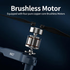 K417 Drone with Camera 1080P HD,Blue LED Lights AI Drones,90° Electric Adjustable with 2 Cameras for Adults,FPV Transmission,Remote Control Quadcopter with Altitude Hold for Beginners,Carry Case