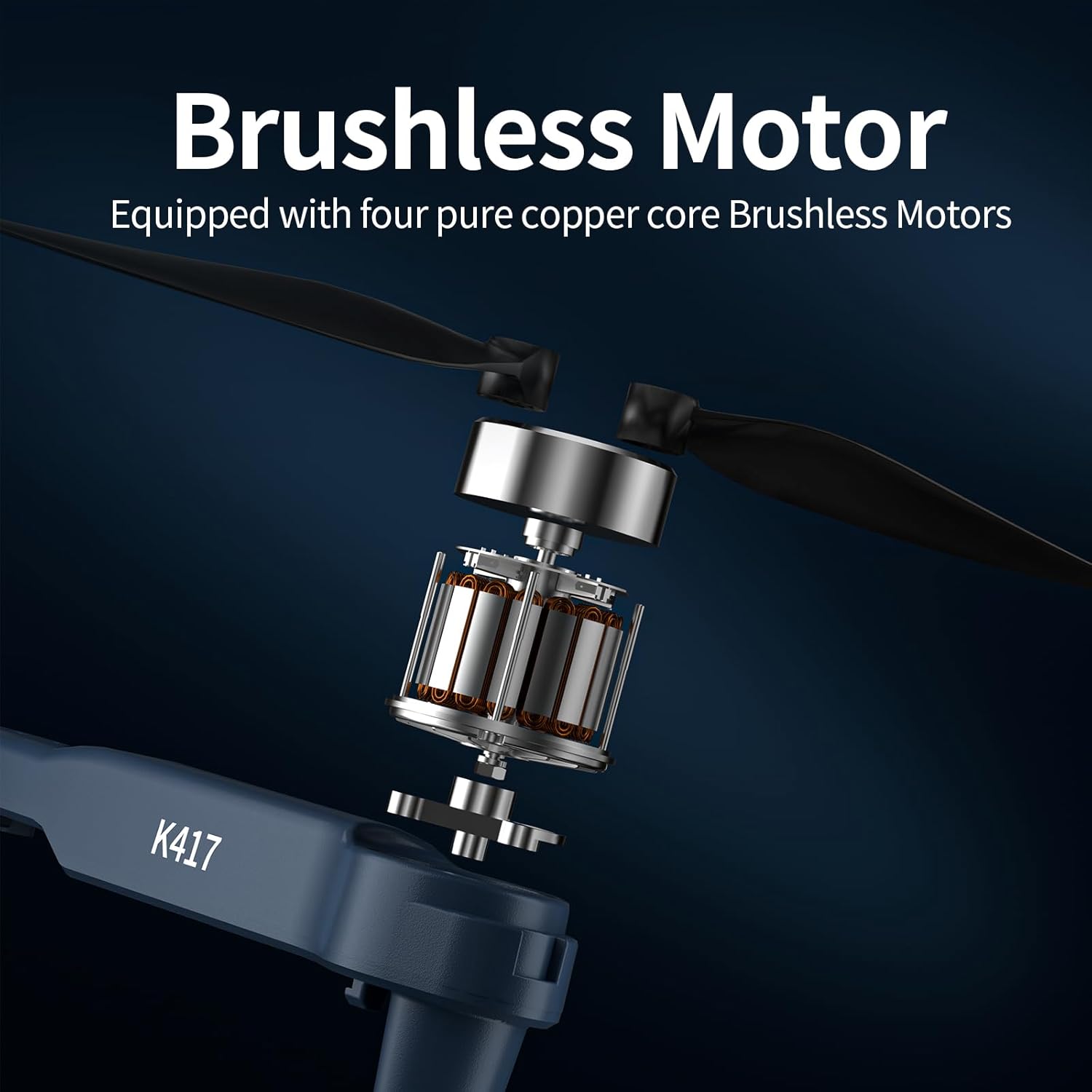 K417 Drone with Camera 1080P HD,Blue LED Lights AI Drones,90° Electric Adjustable with 2 Cameras for Adults,FPV Transmission,Remote Control Quadcopter with Altitude Hold for Beginners,Carry Case