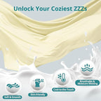 Sasttie Pregnancy Pillows for Sleeping, Jumbo U Shaped Cooling Full Body Pillow with Removable Cover, Pregnant Women Must Haves, Maternity Essential, Light Yellow