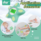 Baby Bath Thermometer, Infant Digital Water Thermometer Safety with 4 Color Backlit and Temperature Warning, Room Thermometers Floating Toy for Infant, Toddler, Bathtub, Swimming Pool