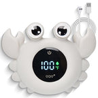 TKY Baby Bath Thermometer with Floating Toys & Room Temperature Monitor - Rechargeable Digital Thermometer with Temperature Alerts, Bath Essentials for Newborns, Infants (Advanced Grey)