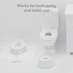 Frida Baby All-in-One Potty | Training Toilet with Toddler Potty Chair, Toilet Seat Topper, Toilet Step Stool, Sink Step Stool, Cleanup Essentials, and Professional Potty Guide