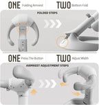 Toddler Bath Stand-ABS & TPE Material, Foldable & Adjustable 5 Levels Infant Bath Seat for Babies 6 Months to 3 Years Old, Non-Slip|Easy to Clean|Convenient for Travel, No Assembly Need