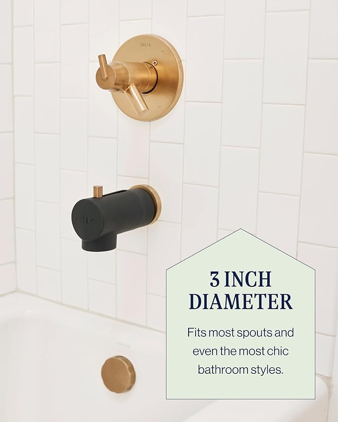 Lalo Spout Cover – BPA-Free Silicone Bath Spout Safety Cover for Babies & Toddler, Fits Most Faucets, Soft & Durable Silicone Bathtub Faucet Cover, Easy to Clean - Licorice