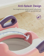 Potty Training Seat, Toddler Potty Training Toilet, Upgrade 2 In 1 Toddler Toilet Seat with Steps Stool Splash Guard and Anti-Slip Pad Soft Cushion, Potty Seats for Toddlers Baby Kids