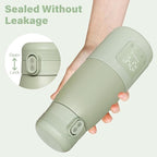 Portable Bottle Warmer for Travel - Dual Heating Modes for Breast Milk & Water, Fast 3-Min Heat, 12oz Large Capacity, Long-Lasting Battery, Fits Most Bottles