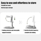 PandaEar Baby Shower Stand | Adjustable Baby Bath Stand with Safety Handle | Foldable Infant Shower Standing Support with Anti-Slip Base for Babies 6-36 Months Newborns & Toddlers (Grey)