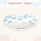 Hooyax Nursing Pillow Covers 2 Pack - Ultra Soft & Stretchable Breastfeeding Pillow Slipcovers, Adorable Cover for Infant Feeding Pillow, Perfect Fit for Most Standard Pillows (Bow Flower)