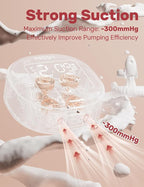 NCVI Wearable Breast Pump Hands Free with 21/24mm Flange, Portable Breastfeeding Pump with Motor Buckle for Travel & Work Equipped with Third-Generation Anti-Spill Collection Cups (On-The-Go Size)