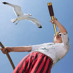 Pirate Monocular Telescope with Treasure Map Pocket Compass - Collapsible Spyglass for Party Accessory Set