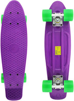 Skateboards Complete 22 Inch Mini Cruiser Retro Skateboard for Kids Boys Youths Beginners