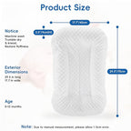 Baby Lounger for Newborn,Baby Nest for Newborn Soft Cotton Breathable for Playtime & Relaxation,Flat Babies Essentials Gifts Newborn Lounger for Boys & Girls 0-12 Months(White Bean)