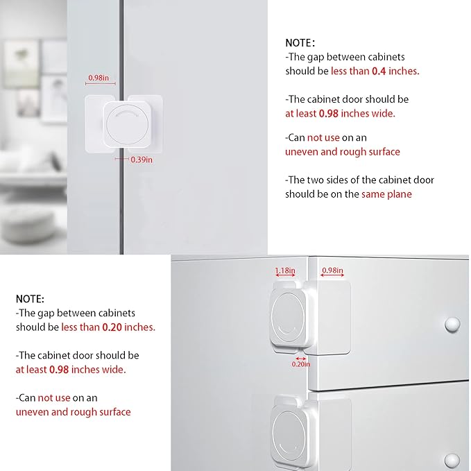 CMINGJ Cabinet Locks(12-Pack) for Babies, Kids and Toddlers Proofing Cabinet Child, Safety Locks Suitable for Cabinets, Drawer and Refrigerator with Easy Installation (9 Flat Lock+3 Right Angle Lock)