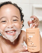 Dabble & Dollop Tangerine + Vanilla Body Wash & Shampoo – 3-in-1 Natural Bubble Bath for Kids, Made in USA, No Parabens or Sulfates, Vegan, Gluten-Free, Tear-Free (2-Pack)