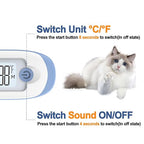 Pet Thermometer, Friendly Short Probe,Comfort Flexible,10-Sec Reading, Rectal Thermometer for Dogs Cats,30 Probe Covers Include