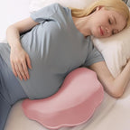 Chilling Home Portable Pregnancy Pillow for Sleeping-Memory Foam Maternity Pillow for Pregnant Women-Travel Wedge Body Pillows-Support for Back, Belly, with Removable Ruby Red,Cooling Cover