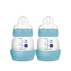 MAM Easy Start Anti-Colic Baby Bottles, Extra Slow Flow, Breastfeeding-Like Silicone Nipple Bottle, Reduces Colic, Gas, & Reflux, Easy-to-Clean, BPA-Free, Vented Baby Bottles for Newborns, 0-3 Months