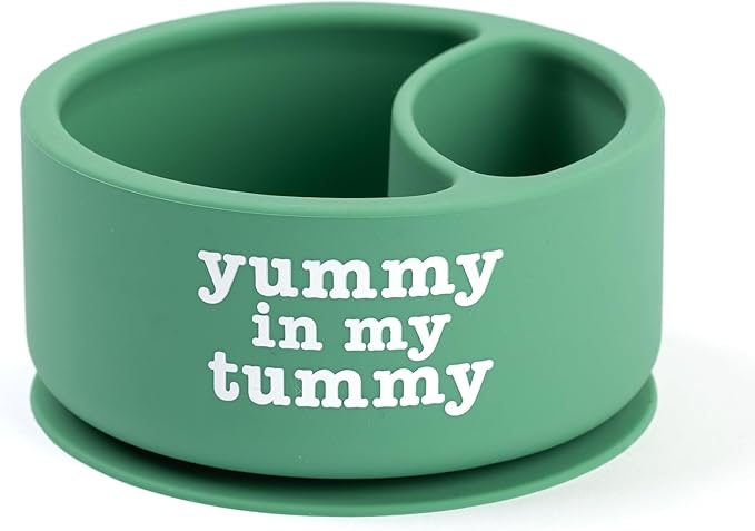 Bella Tunno Silicone Suction Bowl & Spoons for Toddlers & Babies, Food Grade BPA Free Silicone, Non Slip Base, Microwave & Dishwasher Safe, Ideal Baby-Led Weaning Bowl, Miss Mess/Love First Bite