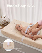 Blissful Diary Muslin Changing Pad Cover for Girls Boys, Ultra Soft Breathable Cotton, Baby Diaper Change Table Pad Covers, 2Pack (Sunshine&Brown)