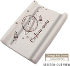 Personalized Baby Crib Bedding Set – Planet Space Theme Nursery Bedding Sets 3 Piece with Custom Name Blanket, Fitted Crib Sheet & Changing Pad Cover – Ideal Newborn Gift for Boys