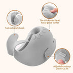 Skyroku Toddler Faucet Extender & Blue Bathtub Spout Cover, Sink Extender with Temperature Sensor for Bathroom Sinks, Kitchen, Bathtubs, Bundle and Save! (BrownGrey)