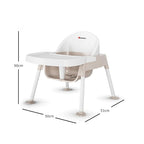 Foundations Secure Sitter Feeding Chairs Multipack, No-Tip Feet, 3-Point Adjustable Harness, Removable Tray, Easy to Clean, Stackable Feeding Chairs, 3 Pack (7 inch)