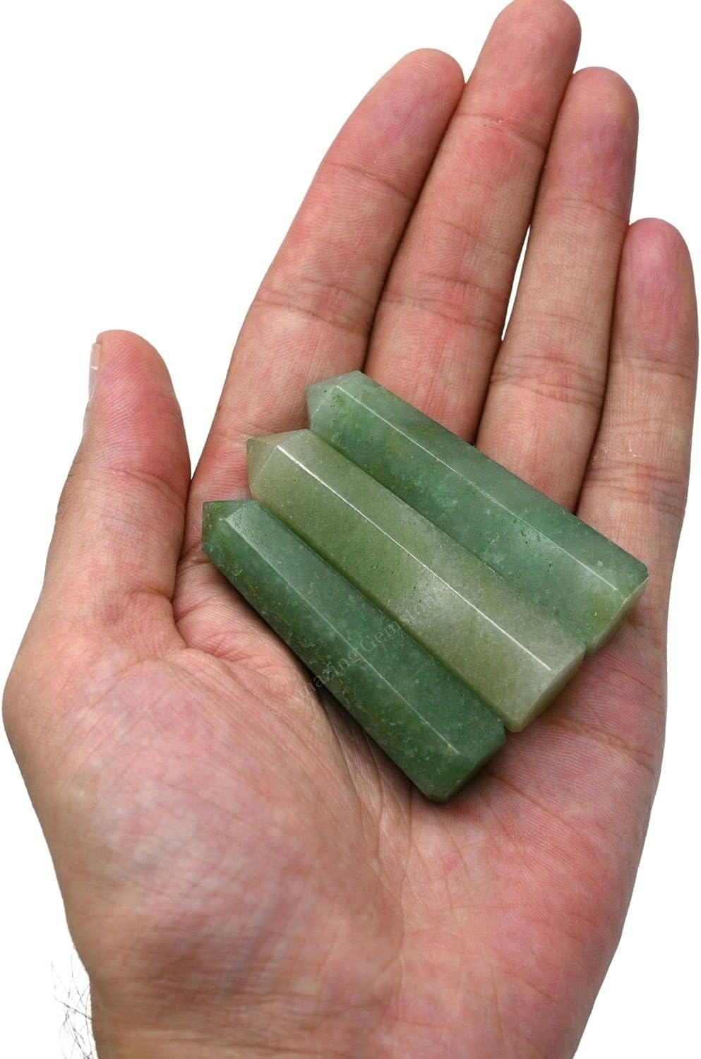 Amazing Gemstone Green Aventurine Crystal Towers - Natural Healing Crystal Point Obelisk for Reiki Healing and Crystal Grid (3 Inch)