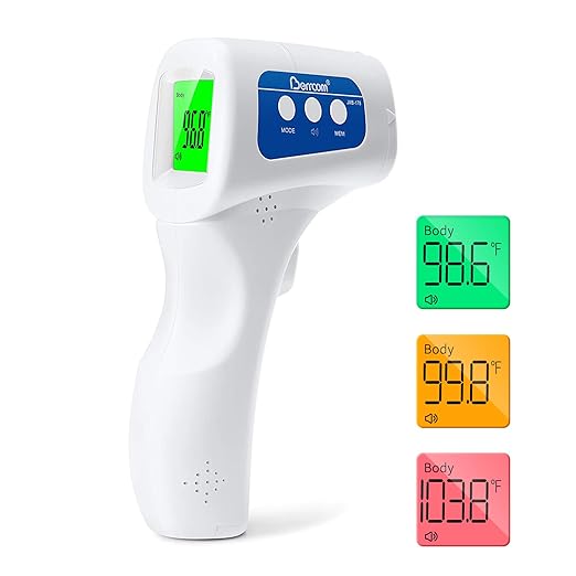 Berrcom Digital Non Contact Infrared Forehead Thermometer Contactless Thermometer 3 in 1 for Kids Infant Adult Fever Check Thermometer Temperature Gun for Baby