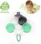 Baby Formula Dispenser, Formula Container, Portable Milk Powder Dispenser Container, Baby Feeding Travel Storage Container, Non-Spill Stackable Baby Snack Storage Container, BPA Free, 2 Packs