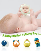 dearlomum Baby Play Mat Gym, Funny Play Piano Tummy Time Activity Mat with 5 Infant Sensory Toys, Music and Lights, Boy & Girl Gifts for Newborns 0 to 3 6 9 12 Months (Green)