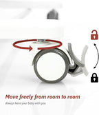 Electric Bassinet for Baby, 3 Speeds Automatic Rocking Bassinets with All mesh, 5 Height Adjustment Bedside Crib for Nweborn, 8 Music, Wheels, Light Grey