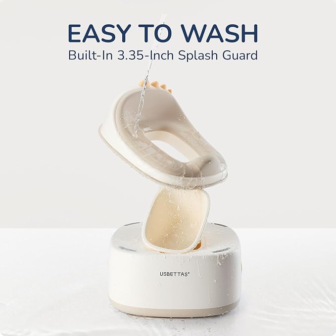 3 in 1 Potty Training Toilet, Dinosaur Toddler Potty Training Seat for Boys Girls with Comfortable Cushion, Easy-to-Clean and Anti-Slip Potty Training Step Stool for Toilet (Beige)