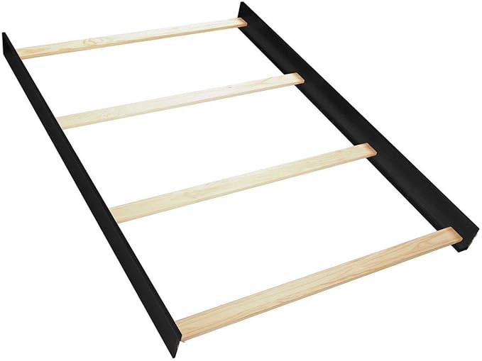 Full-Size Conversion Kit Bed Rails for Westwood Design Convertible Cribs - Solid Wood Rail - Toddler and Adult Bed Rail for Full-Size Beds - Essential Nursery & Baby Furniture (Black, Option 1)
