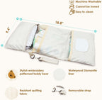 Baby Bag Organizer, Waterproof Mini Diaper Bag, Foldable Mom Travel Set, Diaper Organizer, with Gift for Baby Shower (Bear)