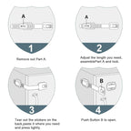 Baby Safety Locks - Maveek 8 Pack Child Proofing Lock For Drawers Doors Cupboard Dresser Door Closet Toilet Seat Oven Refrigerator, Adjustable Transparent Latches, 9 Pcs Extra Adhesive Pads