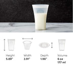 Zip Top Reusable 100% Silicone Breast Milk Storage Bags That Stand Up Stay Open and Zip Shut, Made in The USA - Set of 2 Bags