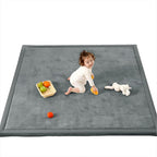 1.3" Thick Baby Play Mat for Floor Playpen, 71x59 Large Foam Tummy Time Mat, Padded Support Soft Plush Nursery Rug for Infant Kids Toddler Crawling Kick Activity (Dark Grey)