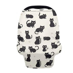 Binienty Cozy Car Seat Covers for Baby Boys Girls,Cartoon Cat Stretchy Infants Carseat Canopies Breathable Soft Infants Stroller Cover Baby Shower Gifts