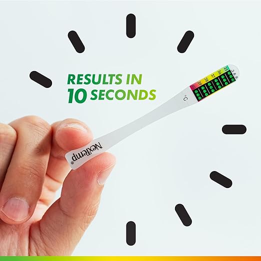 NexTemp® Go - Ready When You are - Single-Use Disposable Thermometers - Results in Seconds, for Work, Home, & Travel (12-Pack (Celsius))