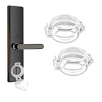 2 Pack Deadbolt Child Safety Lock Cover - Child Proof Deadbolt Cover & Door Knob Protector, Deadbolt Lock Cover for Kids, Prevents Accidental Locking (Fits Standard Locks) (Transparent)