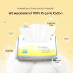 Winner 100% Cotton Dry Wipes, USDA Certified Baby Wipes, 600 Count, Soft & Gentle, Hypoallergenic & Unscented for Baby Sensitive Skin, Use Wet/Dry for Diaper Changes, Meals & Cleanup, Pack of 6