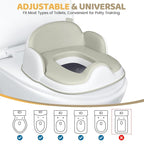 Orzbow 3-in-1 Potty Training Toilet, Detachable Baby Potty, As Toddler Toilet Seat, Chair, Step Stool for Boys & Girls 18+ Months, Potty Training Seat with Splash Guard, Lid, Easy Clean, Brown