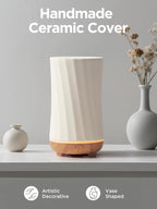 InnoGear 150ml Ceramic Oil Diffuser, Handcrafted Stone Essential Oil Diffuser Aromatherapy Diffusers Ultrasonic Cool Mist Humidifier Vaporizor with 2 Mist Modes Waterless Auto Off for Room Office Home