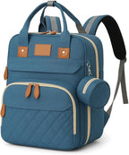 Diaper Bag Backpack – Large Waterproof Baby Bag with USB Charging Port, Changing Pad & Stroller Straps – Stylish, Durable & Hands-Free Travel Organizer for Moms & Dads (Dark Blue)