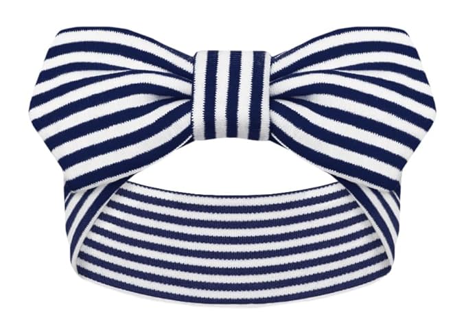 Creative Knitwear Auburn Tigers Infant Girls Navy/White Striped Hair Knot Headband Embroidered Logo - Size Newborn - 4T