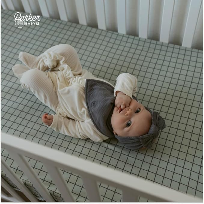 Parker Baby Muslin Bandana Drool Bibs | 100% Soft Muslin Cotton, Absorbent & Adjustable | Stylish Teething & Drooling Bibs