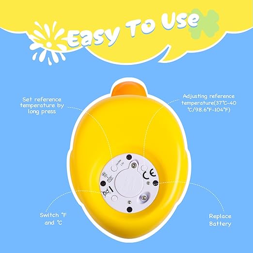 Baby Bath Thermometer Pregnancy and Newborn Classical Duck Baby Water Thermometer for Bathtub,Temp Alert Bath Temperature Toy