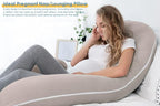 INSEN Pregnancy Pillow Cooling, Maternity Pillow with Soft Cotton Cover, C Shaped for Side Sleeping