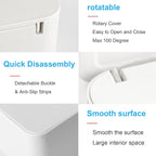 2Pcs Diaper Wipes Dispenser, Refillable Wipe Container, Wipe Container with Sealing Design Lid, Keep Wipes Fresh,Wet Wipes Cases (White/Black)